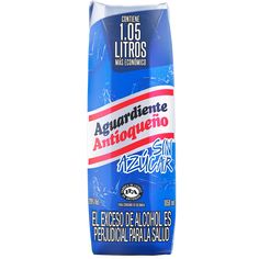 Aguardiente Antioqueño Tapa Azul Tetra Litro - 1050ml